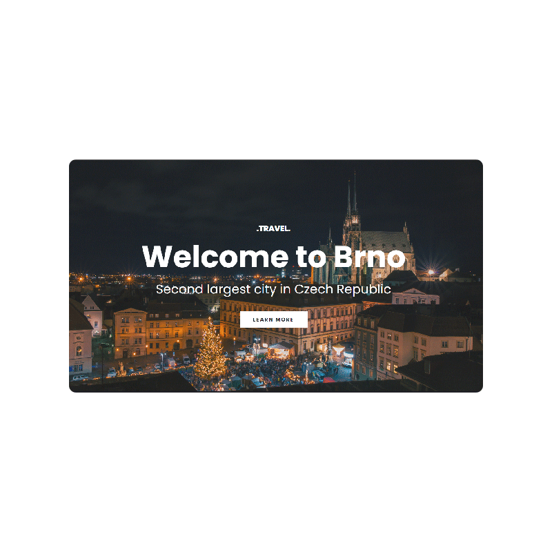 Printscrin: The main view of Brno city website made by Maria Sharova